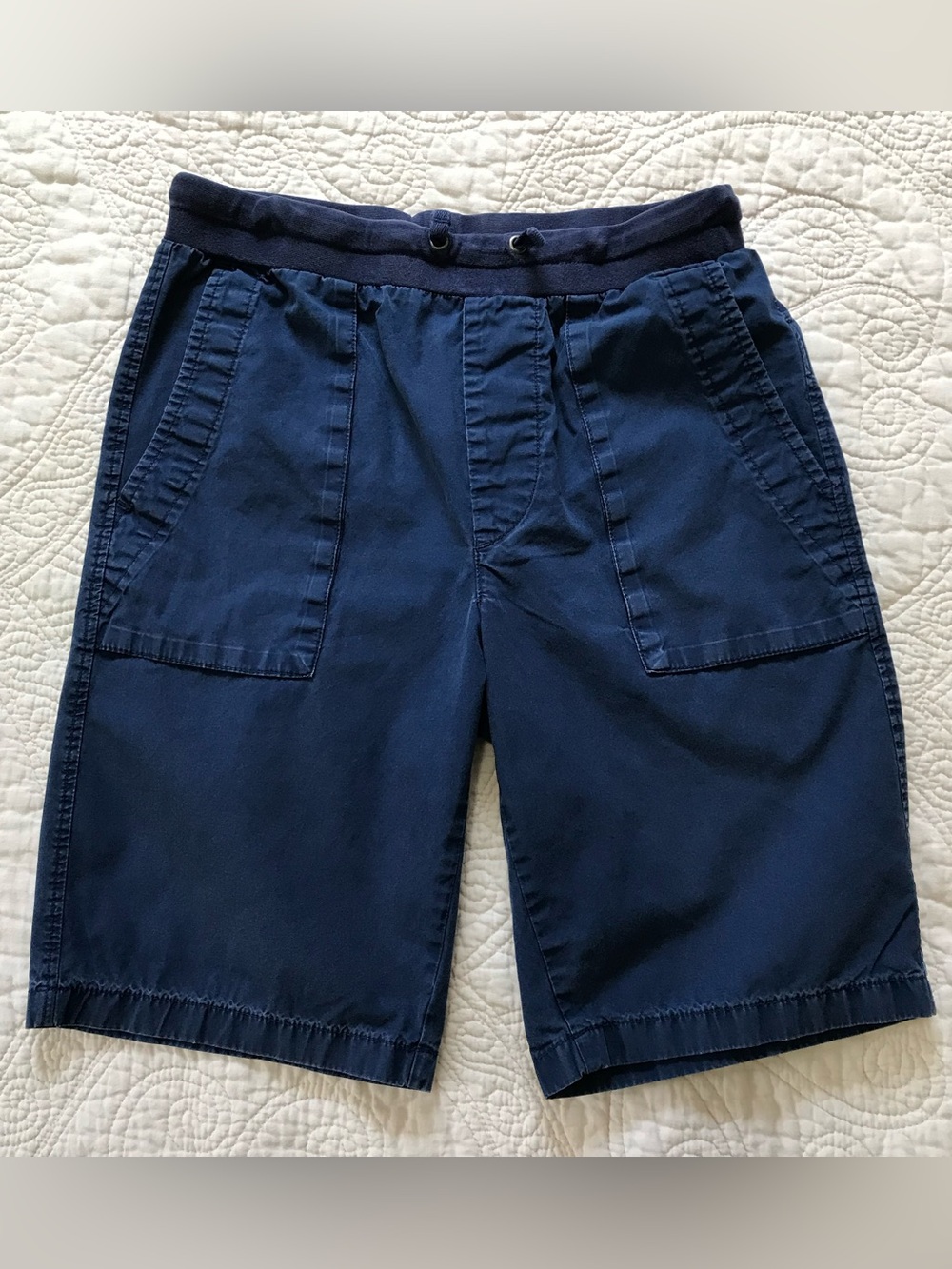 Gap lightweight cotton navy drawstring shorts for boys size XXL